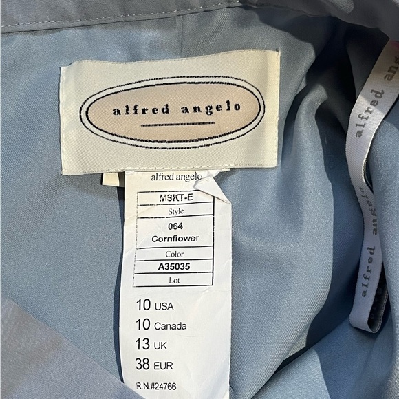 NEW Formal Skirt w/ Train Sheer Chiffon Dusty Blue Floor Length - Picture 11 of 12